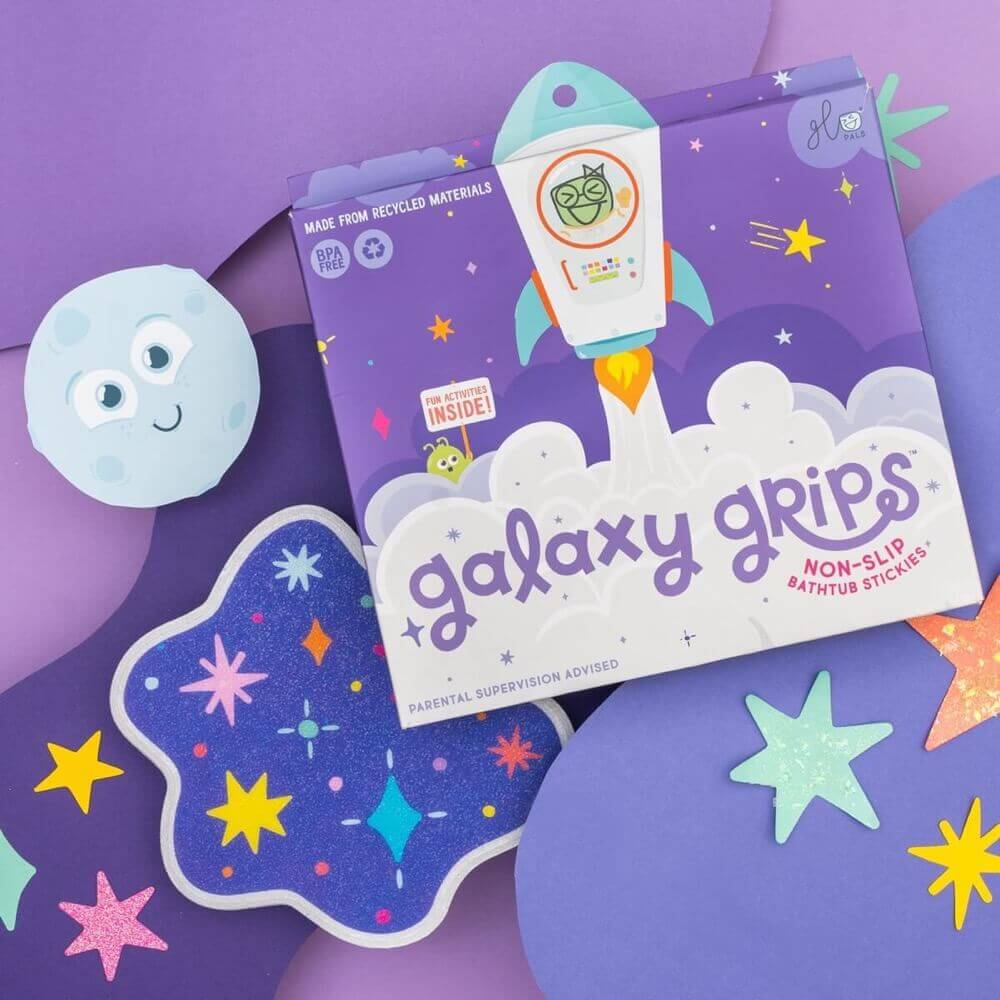 Autocollants antidérapants de baignoire Galaxy Grips - Jouets de bain - Boutique LeoLudo - Glo Pals