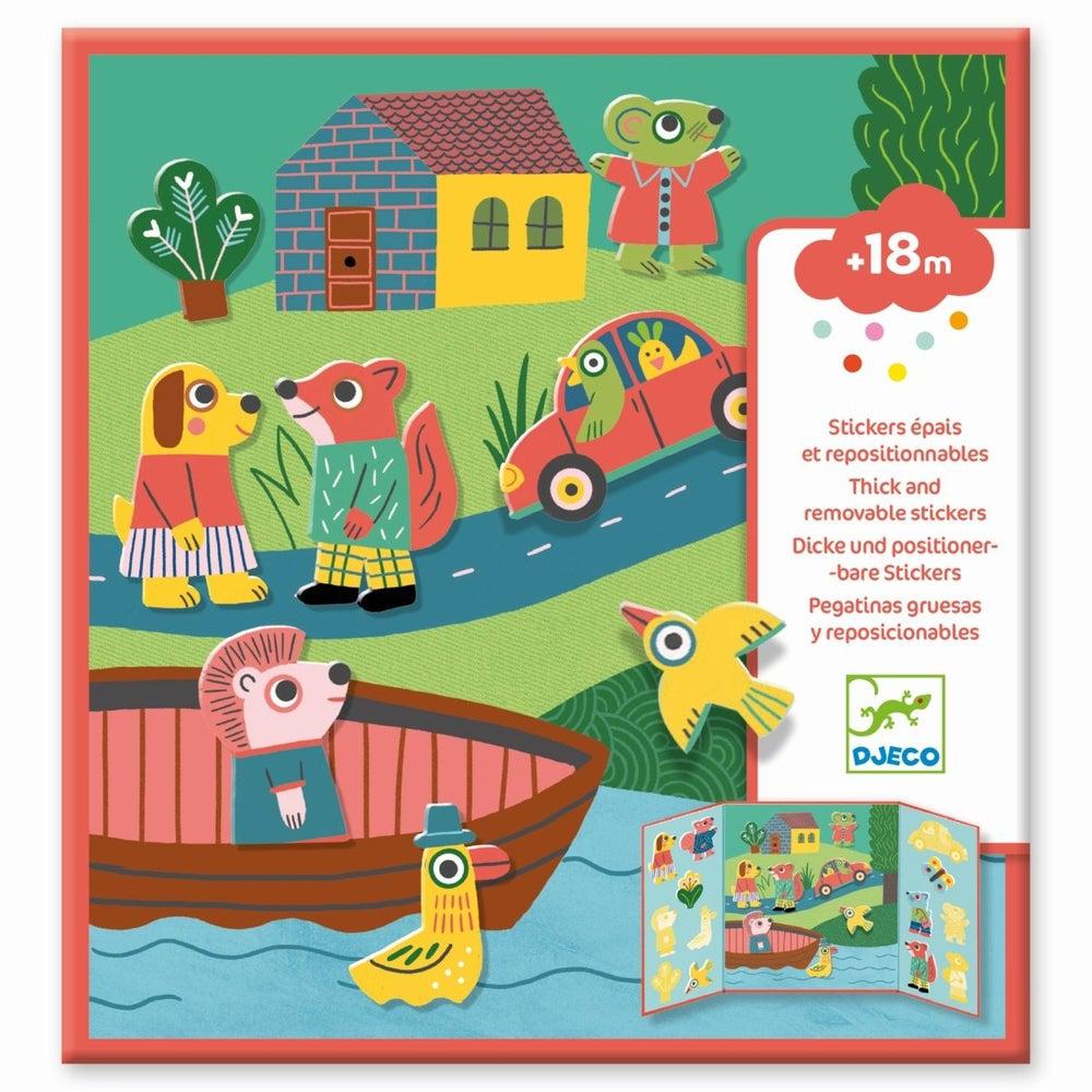 Autocollants réutilisables - Les animaux - Art & bricolage - Boutique LeoLudo - Djeco