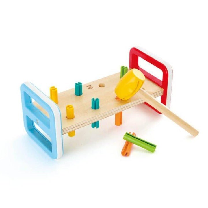 Banc arc-en-ciel à marteler -Jouet en bois- Boutique LeoLudo-Hape
