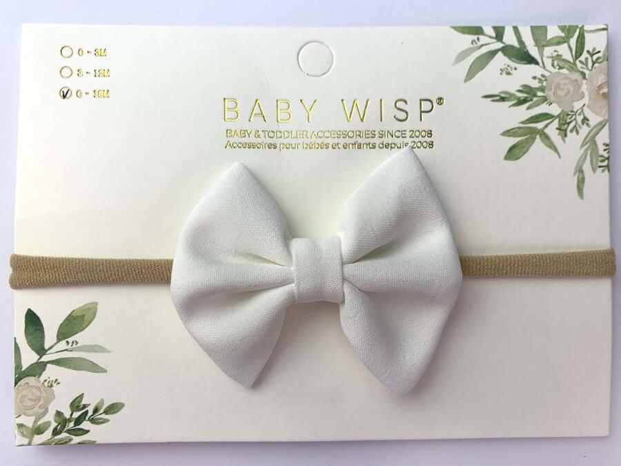 Bandeau bébé Fanny Bow (options de couleur)-baby wisp-Boutique LeoLudo