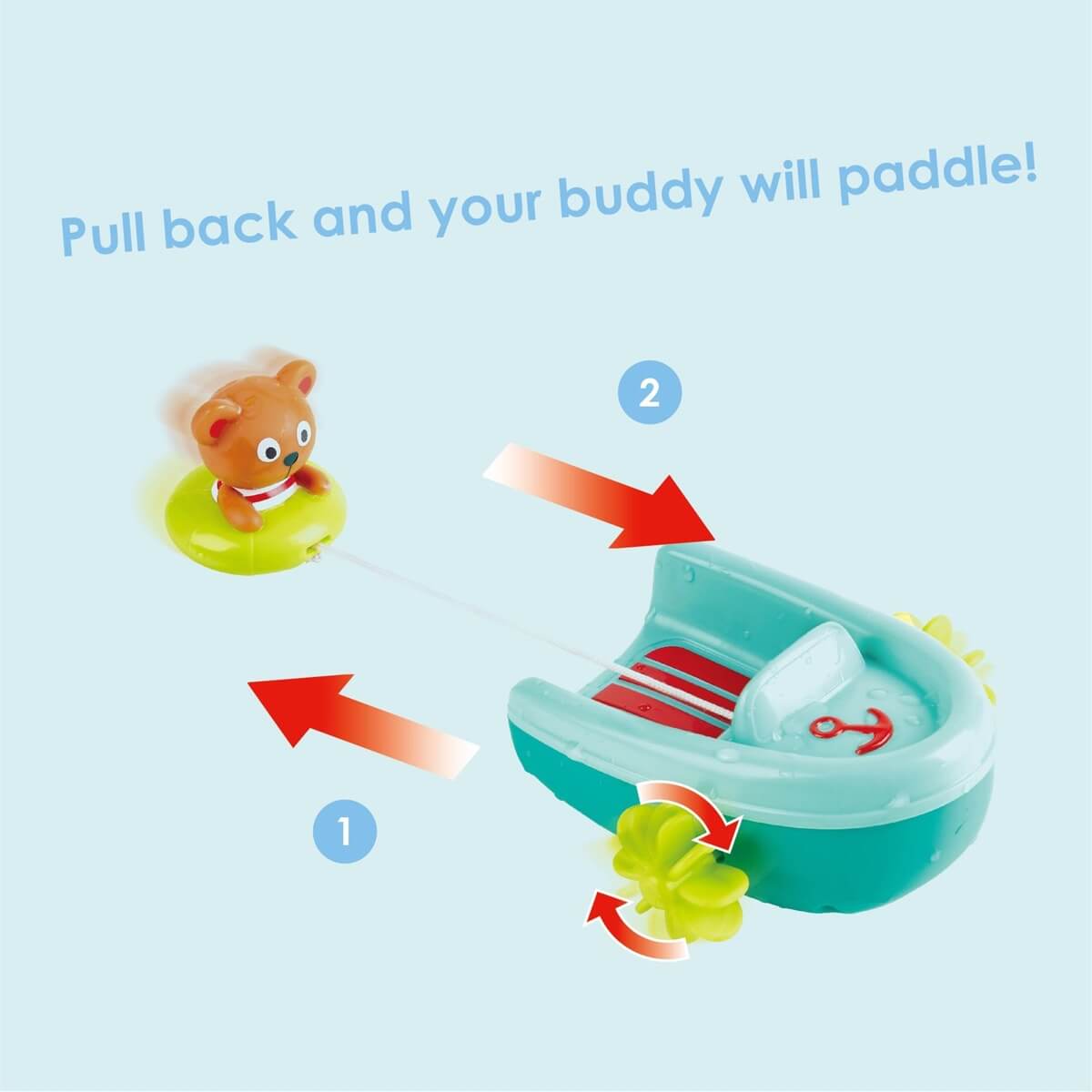 Bateau et tube à tirer - Jouets de bain - Boutique LeoLudo - Hape