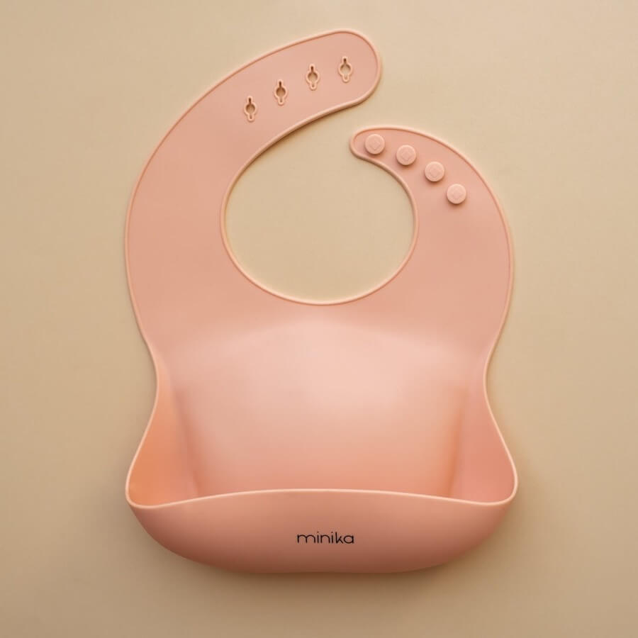 Bavette en silicone - Blush-Bavoirs-Minika-Boutique LeoLudo