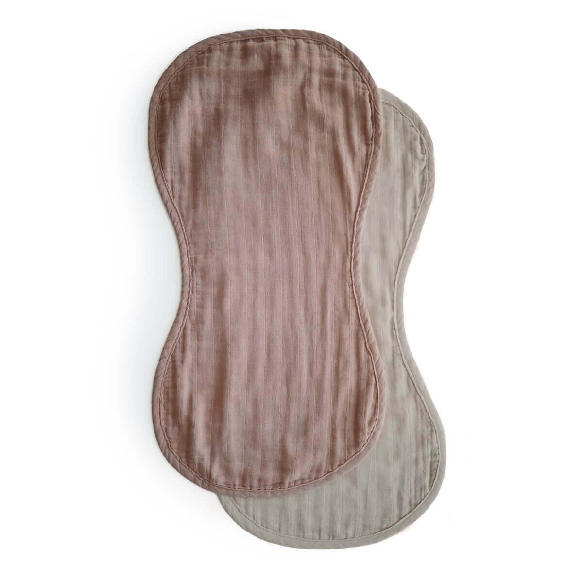 Bavoirs d'épaule en mousseline - Natural/Fog (paquet de 2) - Bavoirs - Boutique LeoLudo - Mushie