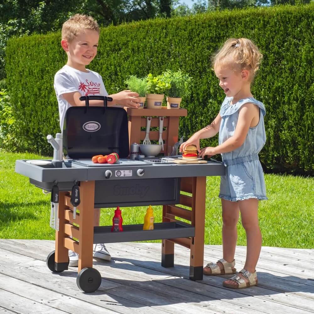 BBQ et cuisine d'extérieur toute équipée (43 accessoires)-Smoby-Boutique LeoLudo