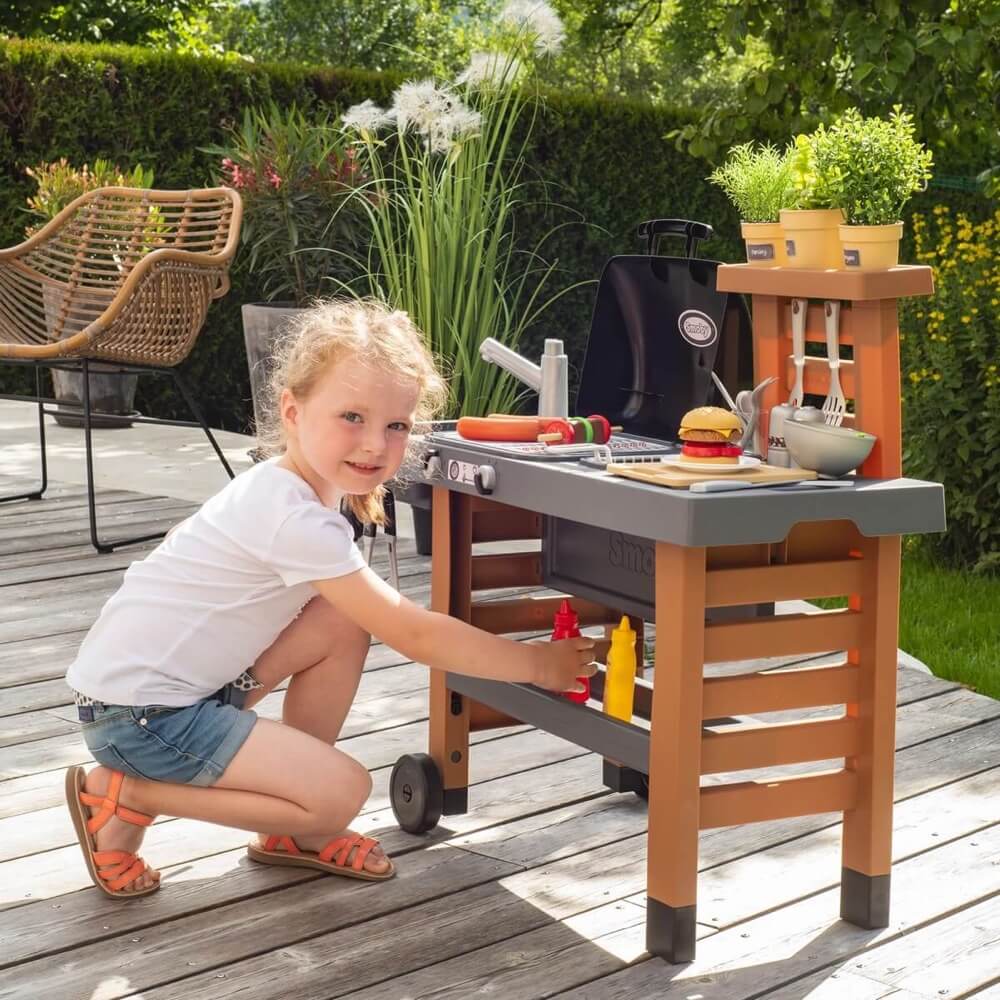 BBQ et cuisine d'extérieur toute équipée (43 accessoires)-Smoby-Boutique LeoLudo