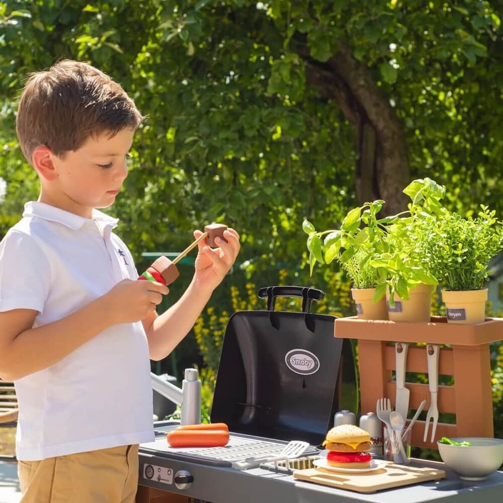 BBQ et cuisine d'extérieur toute équipée (43 accessoires)-Smoby-Boutique LeoLudo