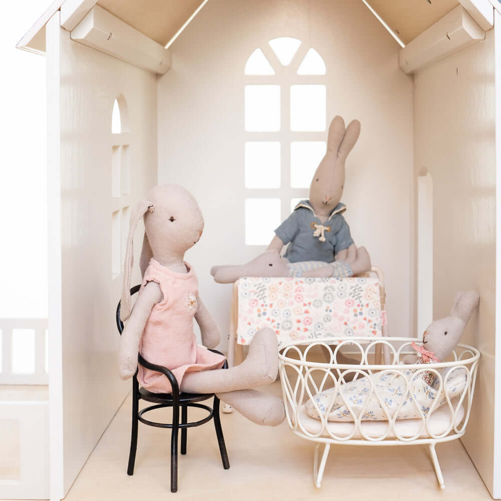 Berceau Micro avec sac de couchage bleu pour souris - Accessoires de maison de poupées - Boutique LeoLudo - Maileg