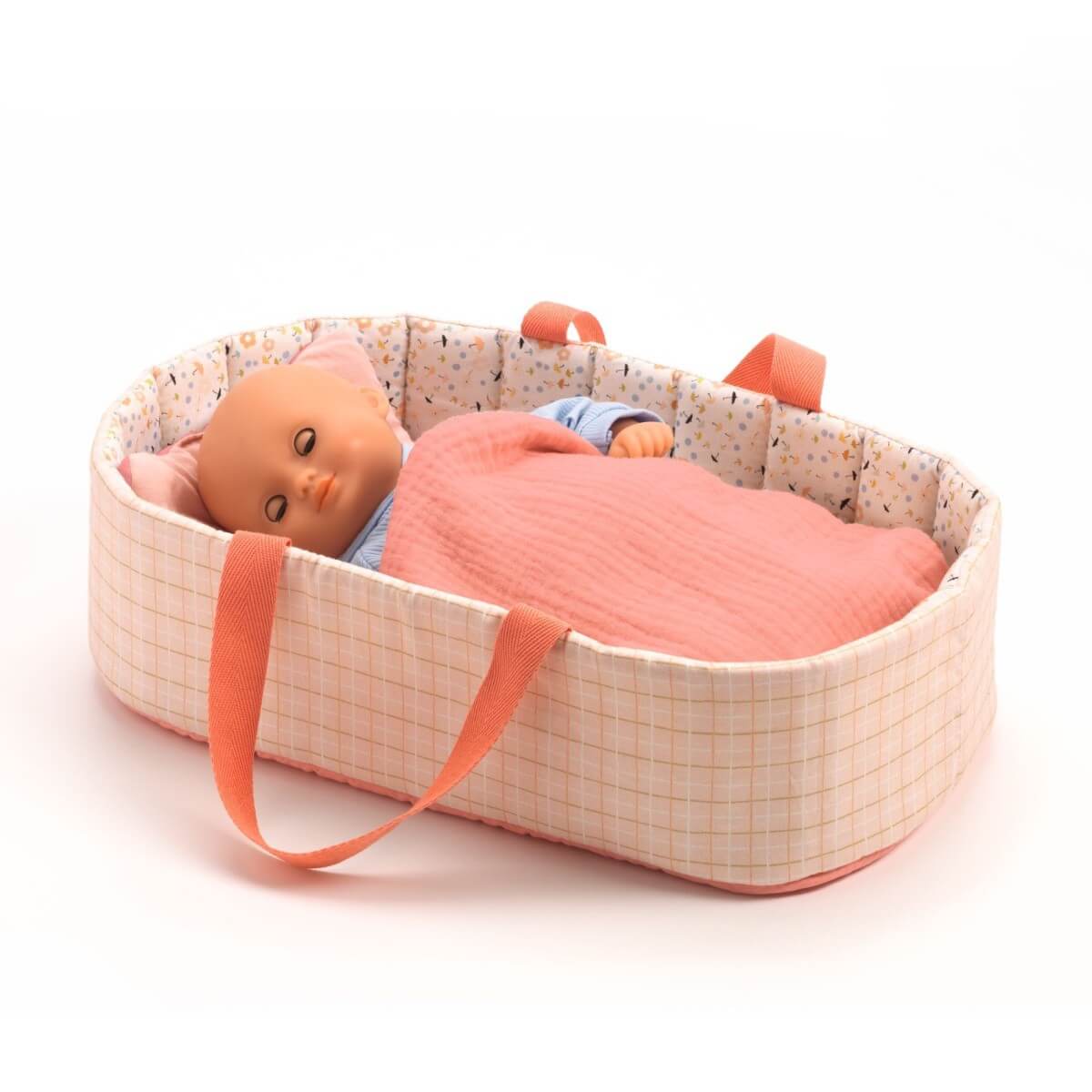 Berceau Pink Lines pour poupée Pomea - Accessoires poupée - Boutique LeoLudo - Djeco