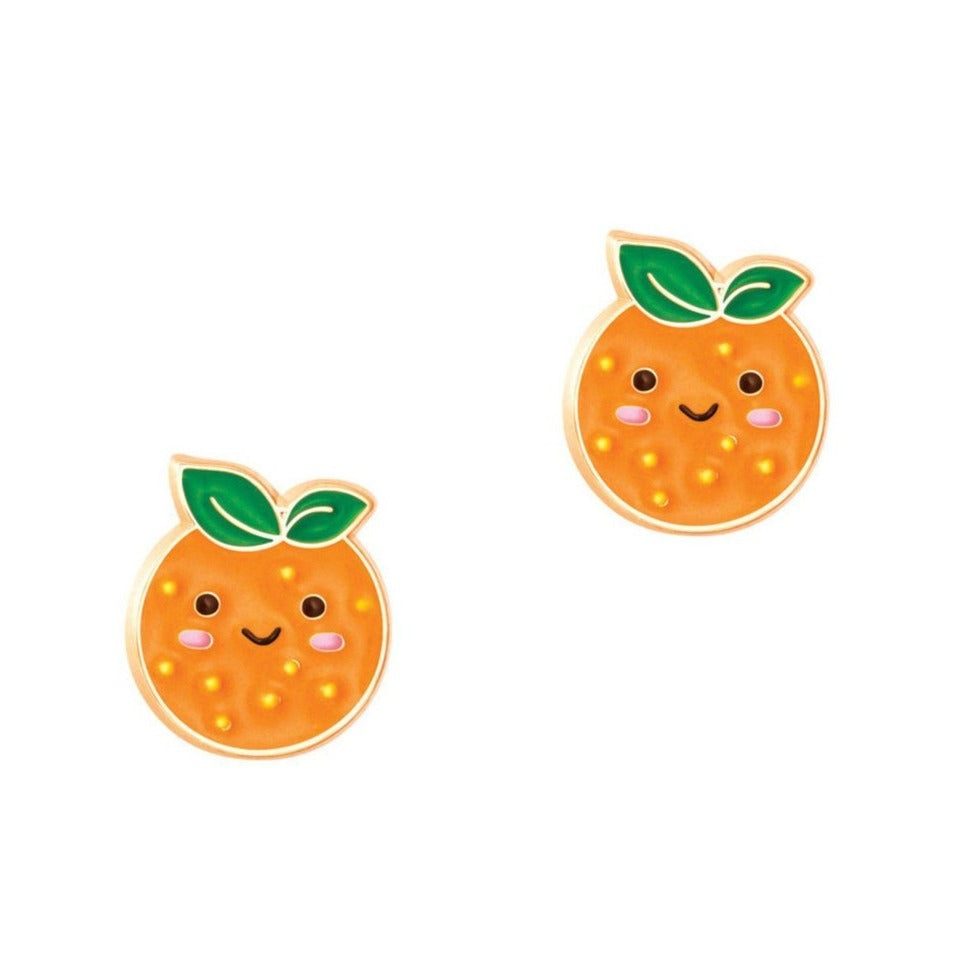 Boucles d'oreilles en émail - Orange-Bijoux-Girl Nation-Boutique LeoLudo