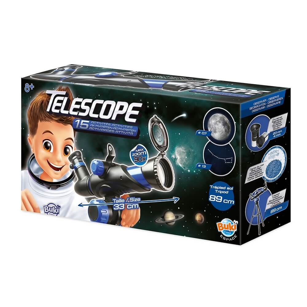 Buki Espace - Télescope et 15 activités - Jeux scientifiques - Boutique LeoLudo - Buki
