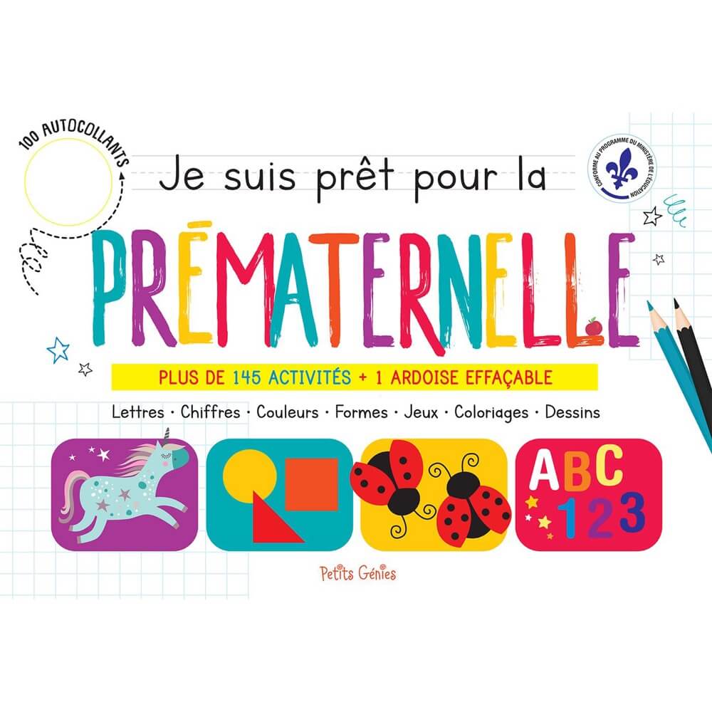 Cahier d'activités - Je suis prêt pour la prématernelle 4 ans (pad géant)-Cahier d'activités-Petits Génies-Boutique LeoLudo