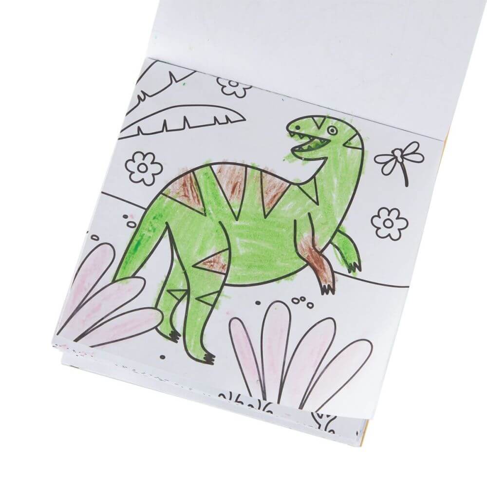 Cahier de coloriage + crayons jumbo - Dinoland-OOLY-Boutique LeoLudo