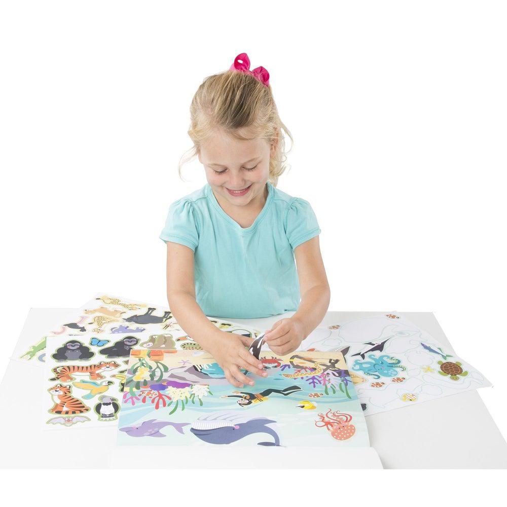 Cahier et autocollants réutilisables - Place l'animal dans son habitat - Art & bricolage - Boutique LeoLudo - Melissa & Doug