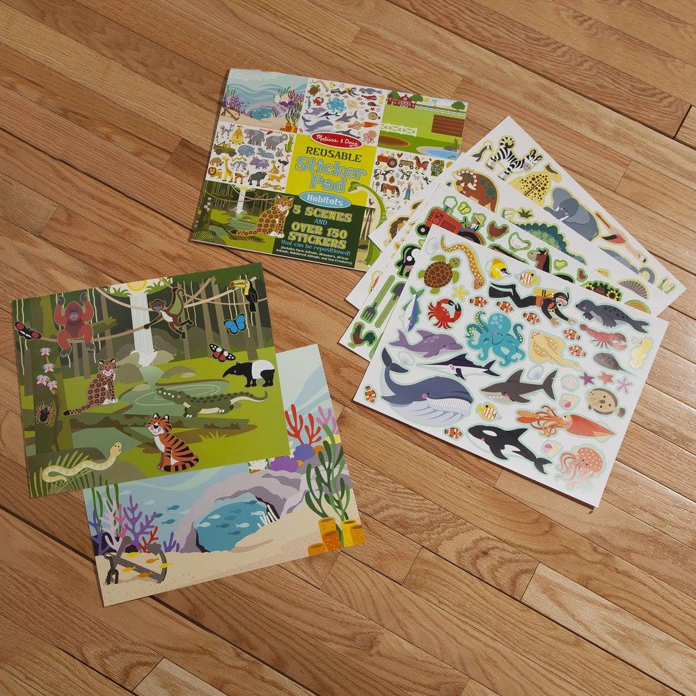 Cahier et autocollants réutilisables - Place l'animal dans son habitat - Art & bricolage - Boutique LeoLudo - Melissa & Doug