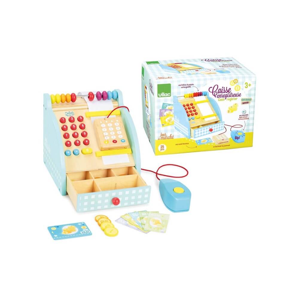 Caisse enregistreuse Jour du marché (25 pcs) - Jouets d'imitation - Boutique LeoLudo - Vilac