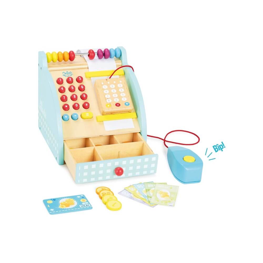 Caisse enregistreuse Jour du marché (25 pcs) - Jouets d'imitation - Boutique LeoLudo - Vilac