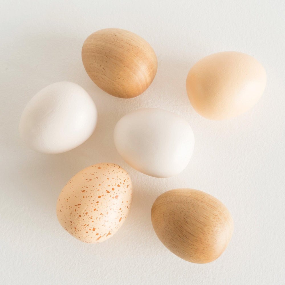 Caissette de demi - douzaine d'oeufs en bois - Jouets d'imitation - Boutique LeoLudo - Le Toy Van