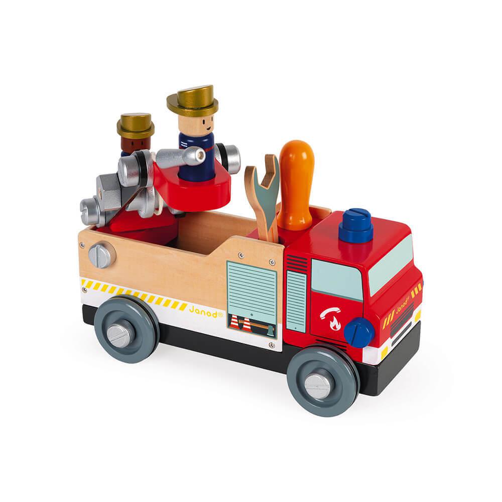 Camion de pompier en bois Mercredi et Patati - Le petit Souk