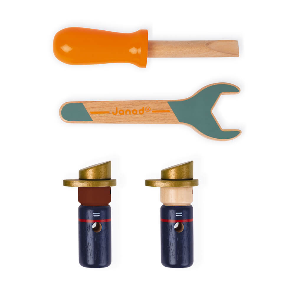 Camion de pompiers en bois Brico'Kids - Véhicules de jeu - Boutique LeoLudo - Janod