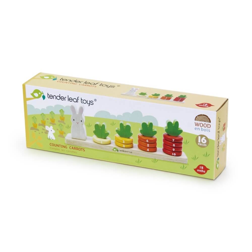 Carottes à compter et empiler - Jouets à trier & empiler - Boutique LeoLudo - Tender Leaf Toys