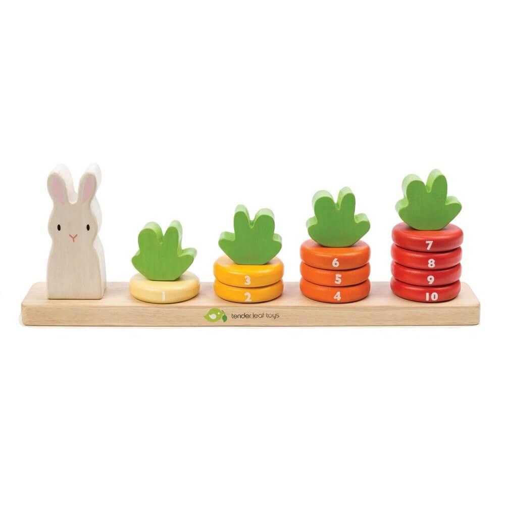 Carottes à compter et empiler - Jouets à trier & empiler - Boutique LeoLudo - Tender Leaf Toys