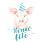 Carte de souhaits - Anniversaire - Cochonnet - Cartes de souhaits - Boutique LeoLudo - Stephanie Reniere