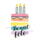 Carte de souhaits - Anniversaire - Gâteau - Cartes de souhaits - Boutique LeoLudo - Stephanie Reniere