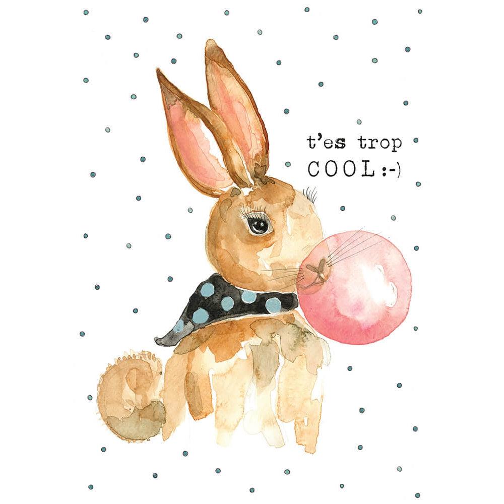 Carte de souhaits - Lièvre-Cartes de souhaits-Stephanie Reniere-Boutique LeoLudo