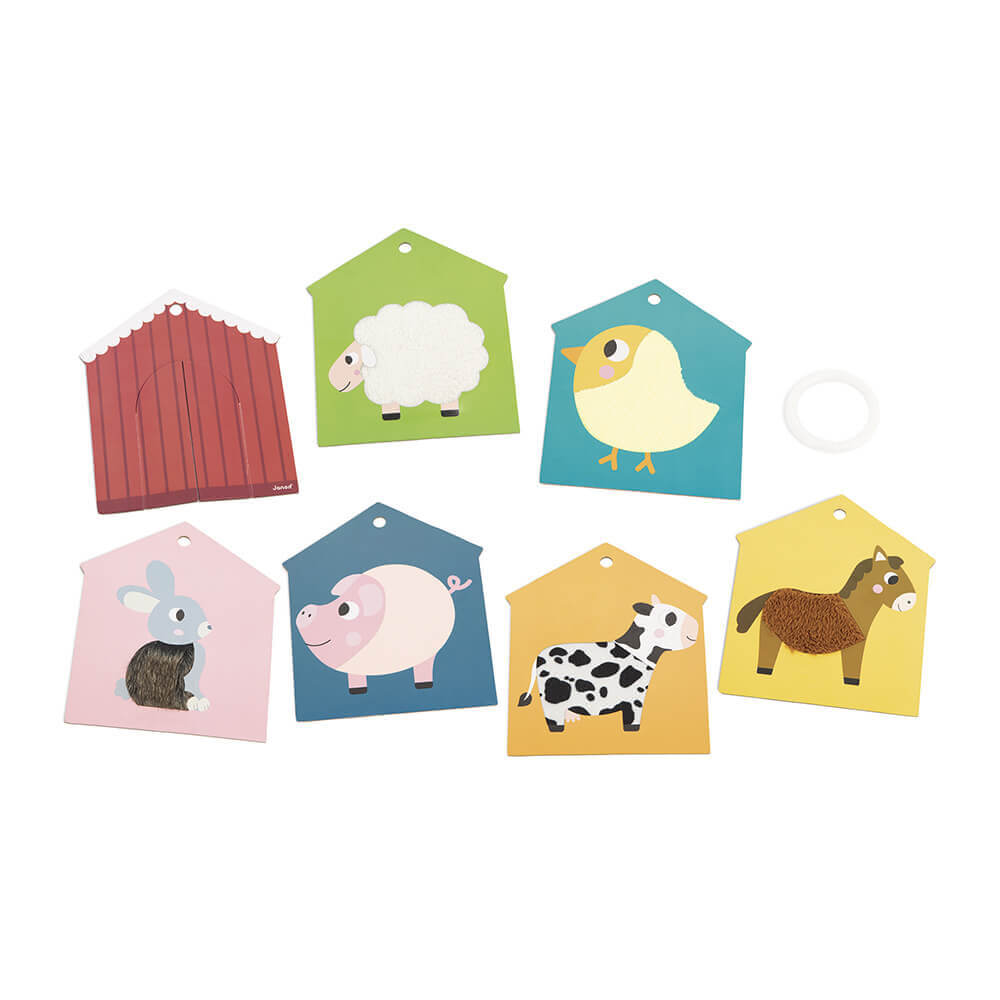 Cartes tactiles d'éveil - Ferme - Jouets d'éveil - Boutique LeoLudo - Janod