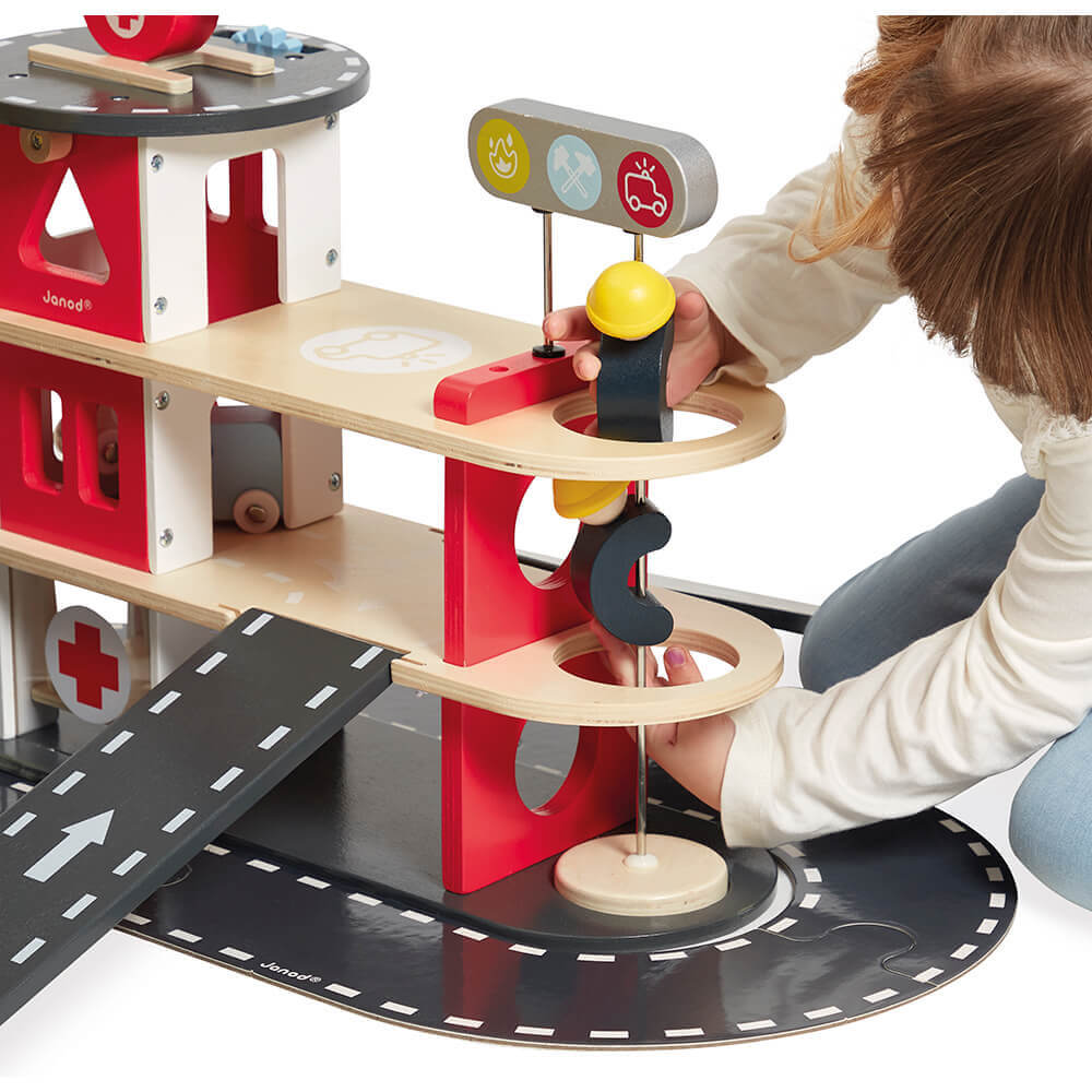 Caserne de pompiers Bolid - Ensembles de jeu - Boutique LeoLudo - Janod