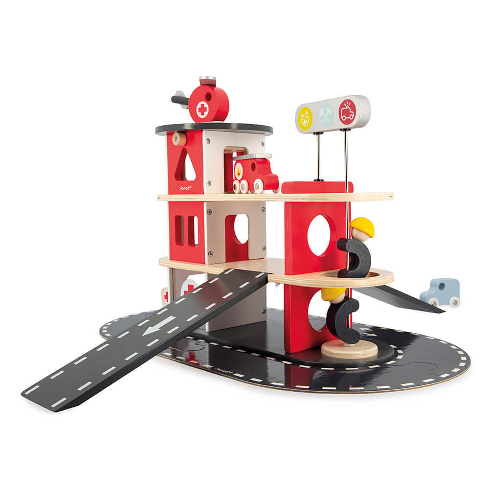Caserne de pompiers Bolid - Ensembles de jeu - Boutique LeoLudo - Janod