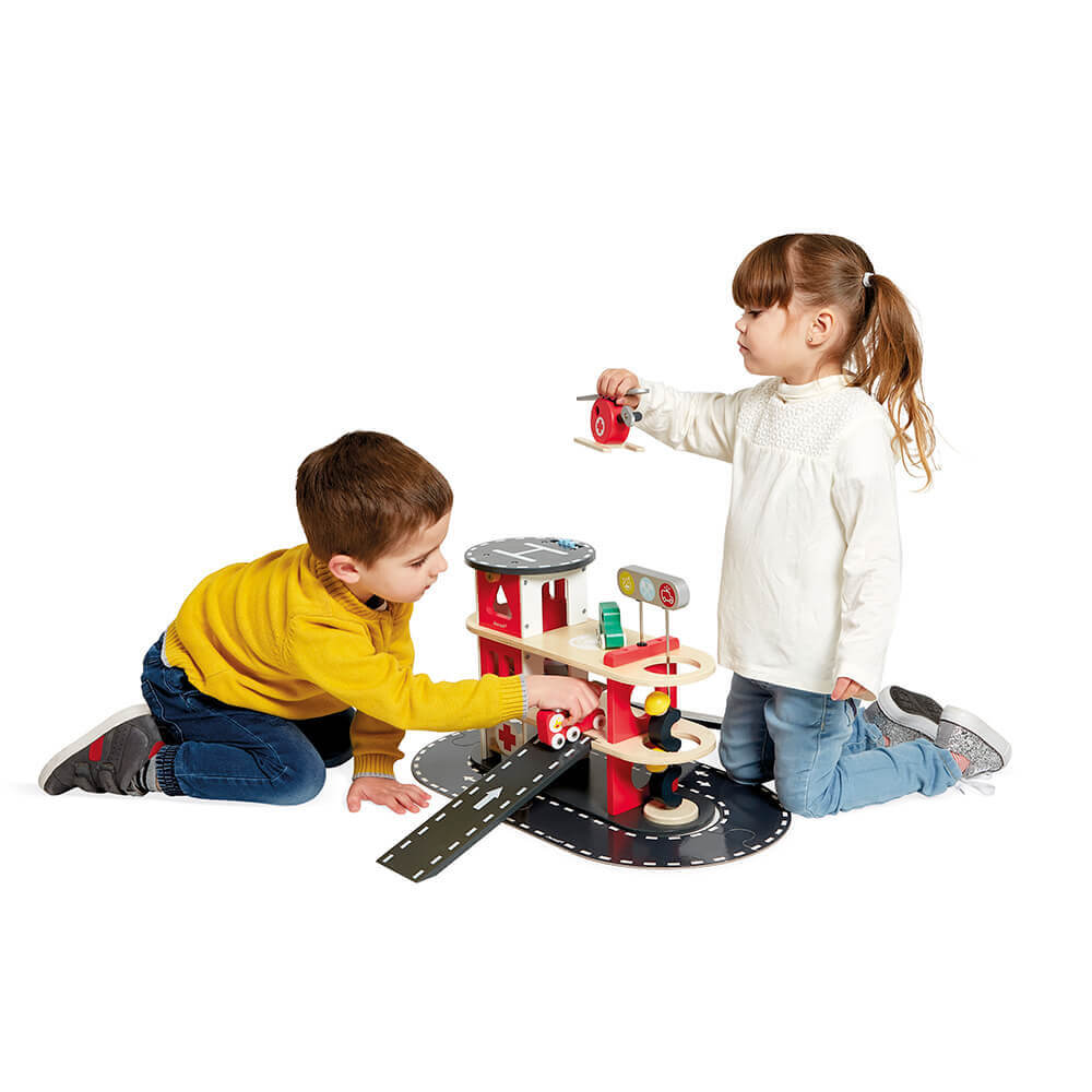 Caserne de pompiers Bolid - Ensembles de jeu - Boutique LeoLudo - Janod
