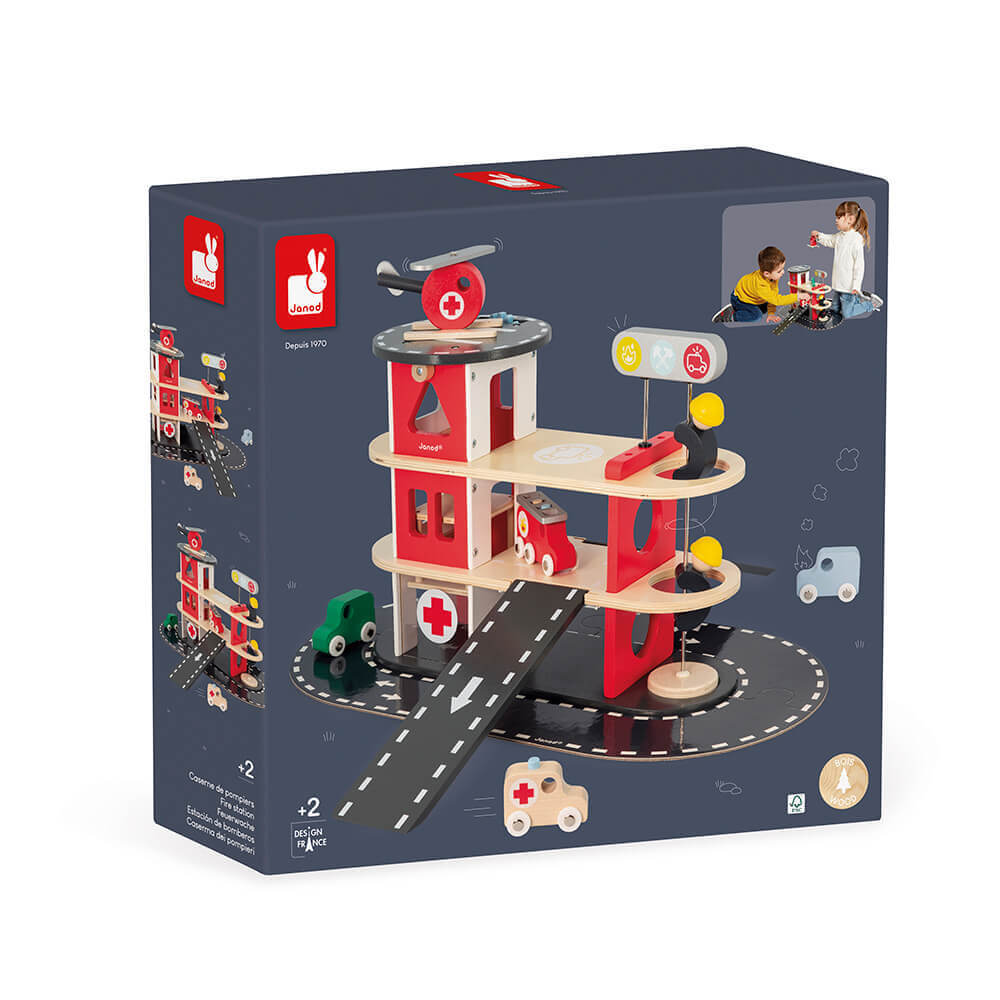 Caserne de pompiers Bolid - Ensembles de jeu - Boutique LeoLudo - Janod