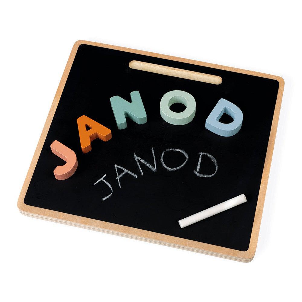 Casse - tête Alphabet en bois + tableau ardoise - Casse - têtes - Boutique LeoLudo - Janod