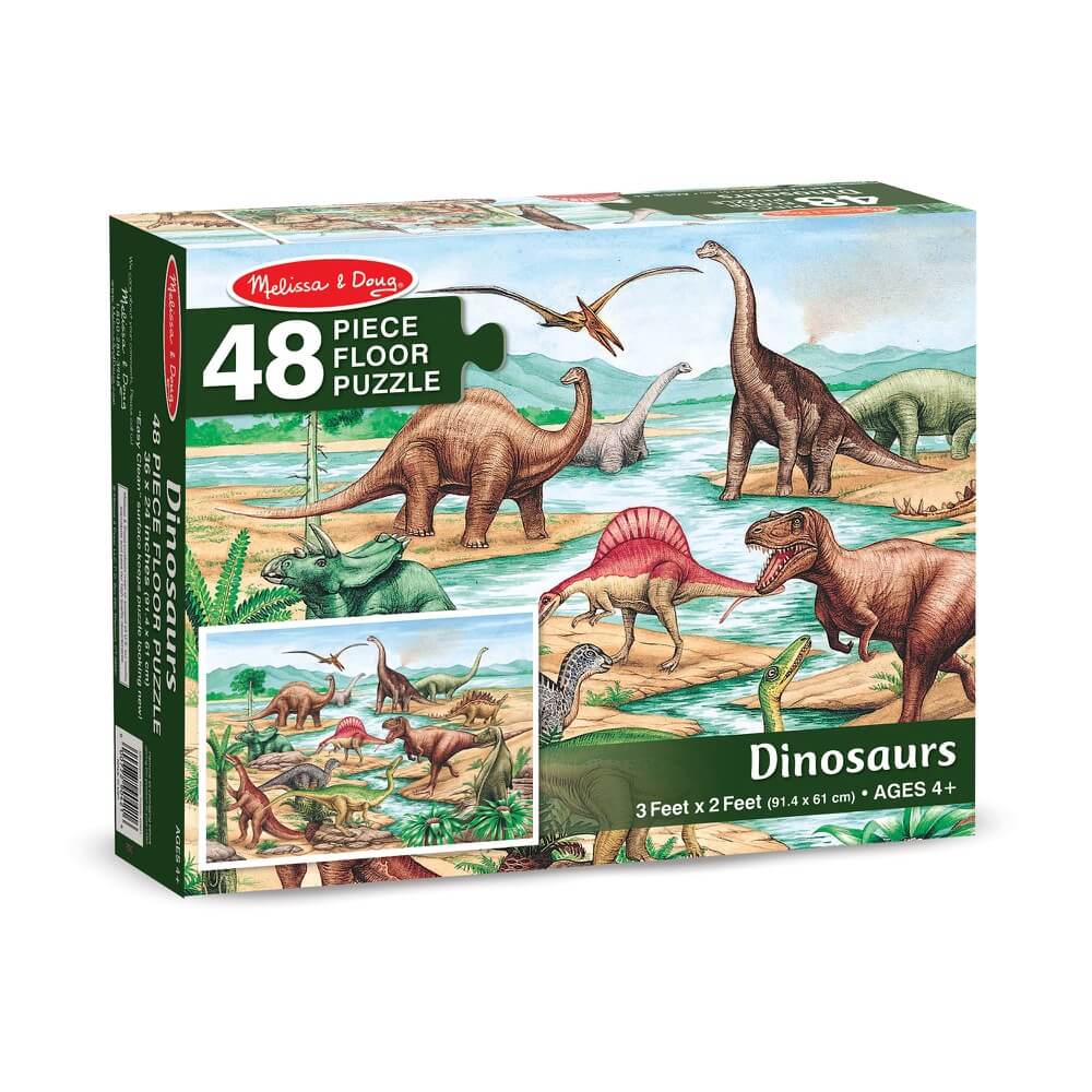 Casse-tête de sol - Les dinosaures (48 mcx)-Casse-têtes-Melissa & Doug-Boutique LeoLudo