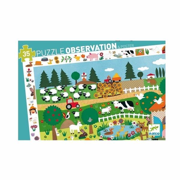 Casse - tête d'obervation - Ferme (35 mcx) - Casse - têtes - Boutique LeoLudo - Djeco
