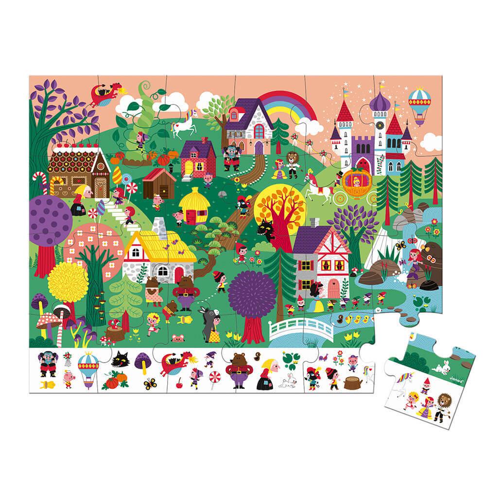 Casse - tête d'observation - Les contes (24 pcs) - Casse - têtes - Boutique LeoLudo - Janod