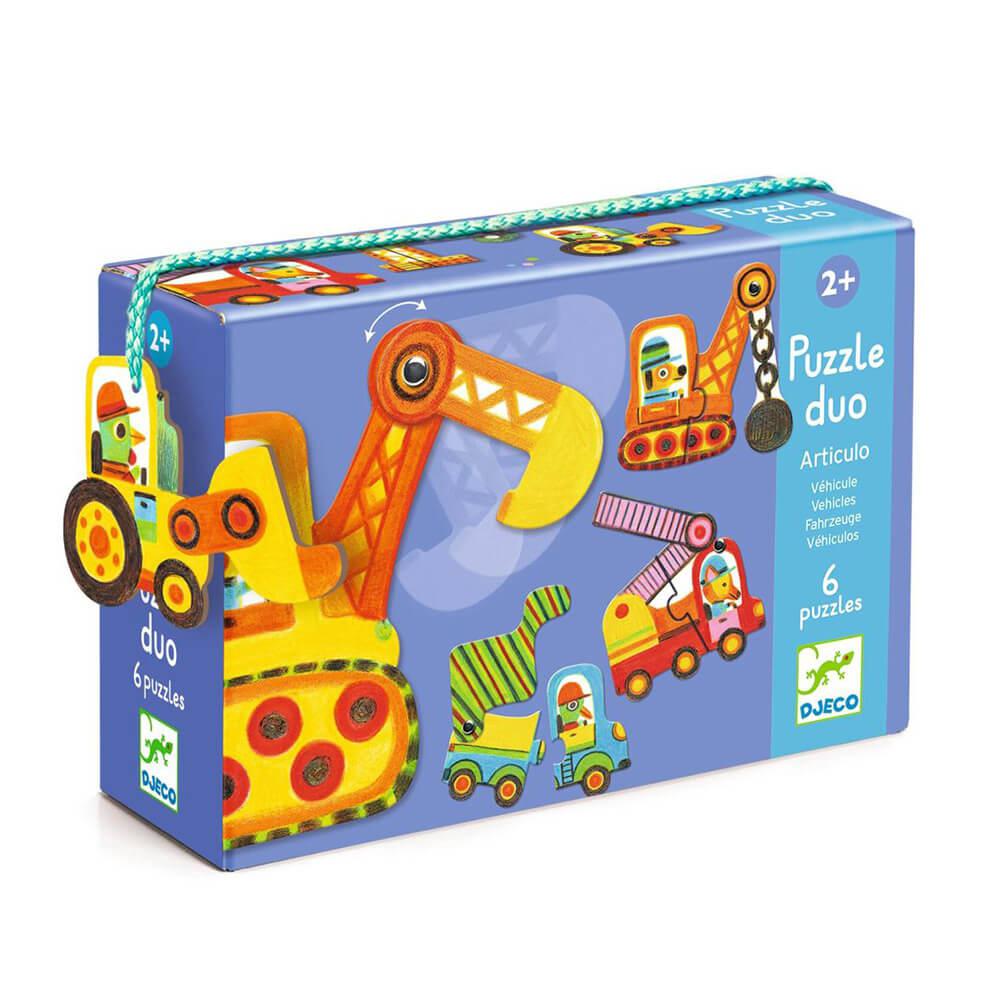 Casse - tête Duo - Articulo Véhicules (6 x 2 pcs) - Casse - têtes - Boutique LeoLudo - Djeco