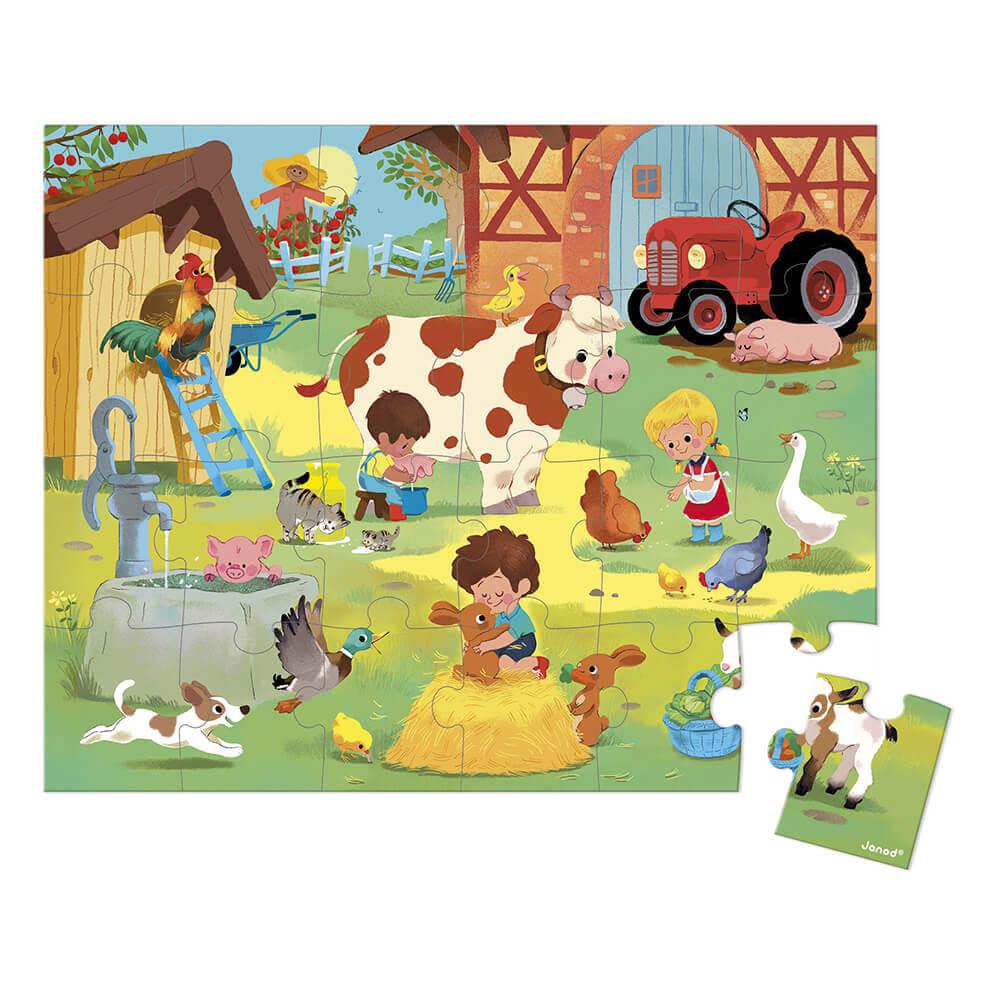 Casse - tête - Journée à la ferme (24 pcs) - Casse - têtes - Boutique LeoLudo - Janod