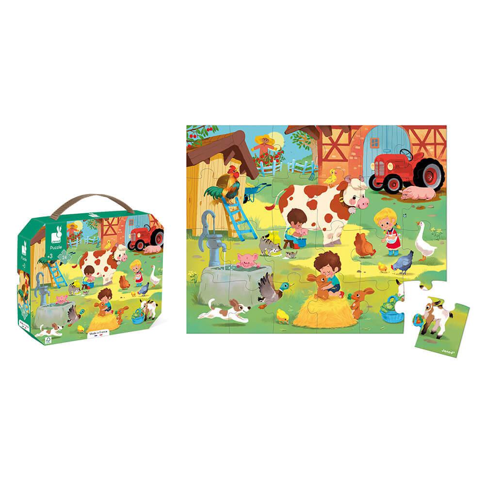Casse - tête - Journée à la ferme (24 pcs) - Casse - têtes - Boutique LeoLudo - Janod