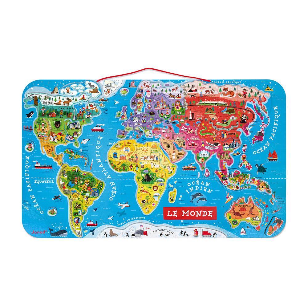 Magnetic Puzzle - World Map (92 pcs) – Boutique LeoLudo