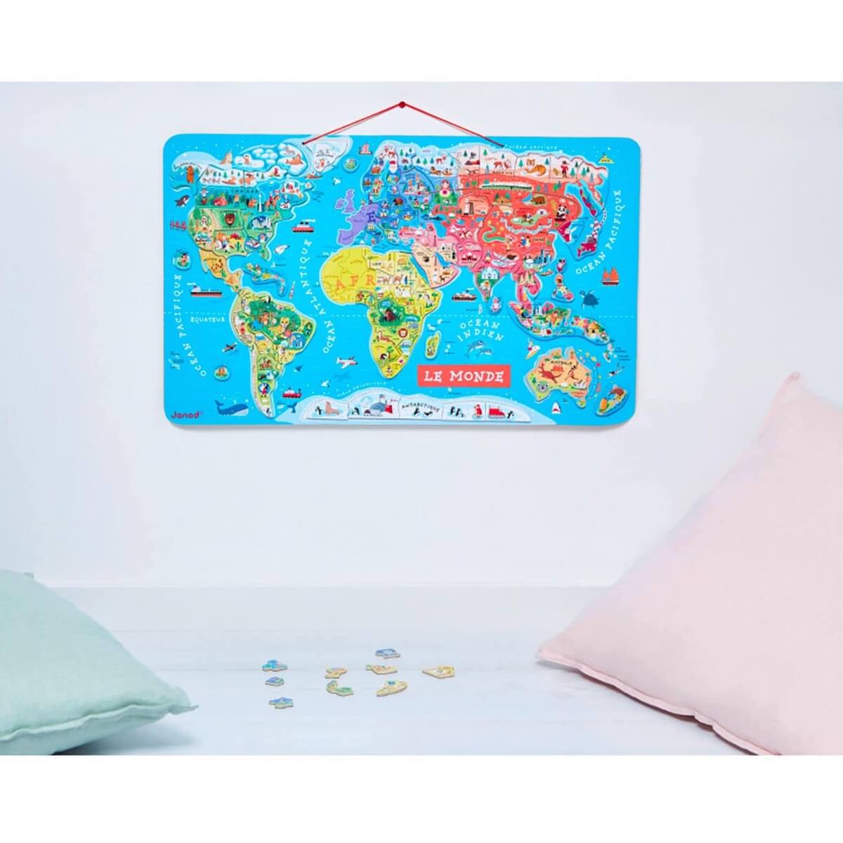 Casse - tête magnétique - Carte du Monde (92 mcx) - Casse - têtes - Boutique LeoLudo - Janod
