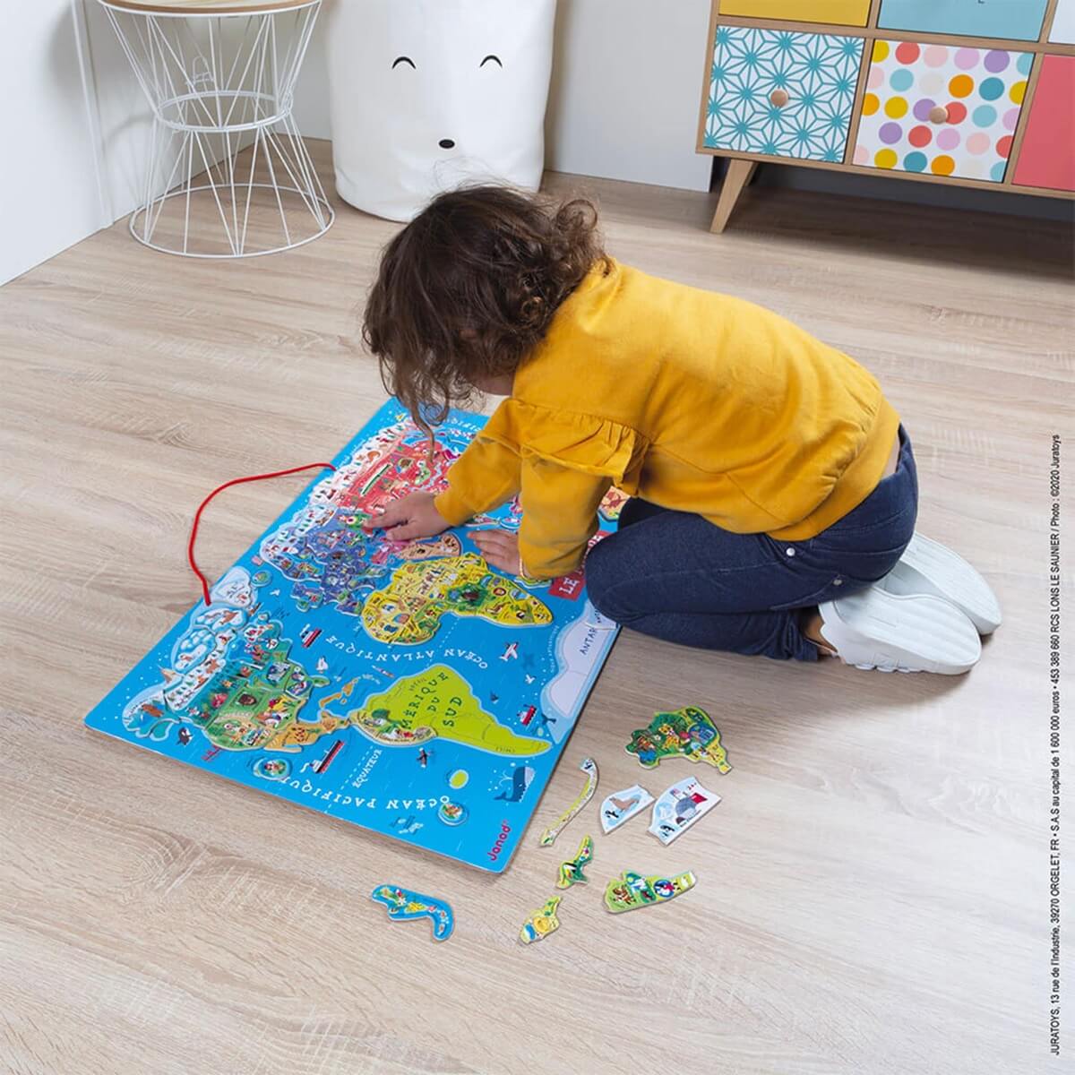 Casse - tête magnétique - Carte du Monde (92 mcx) - Casse - têtes - Boutique LeoLudo - Janod