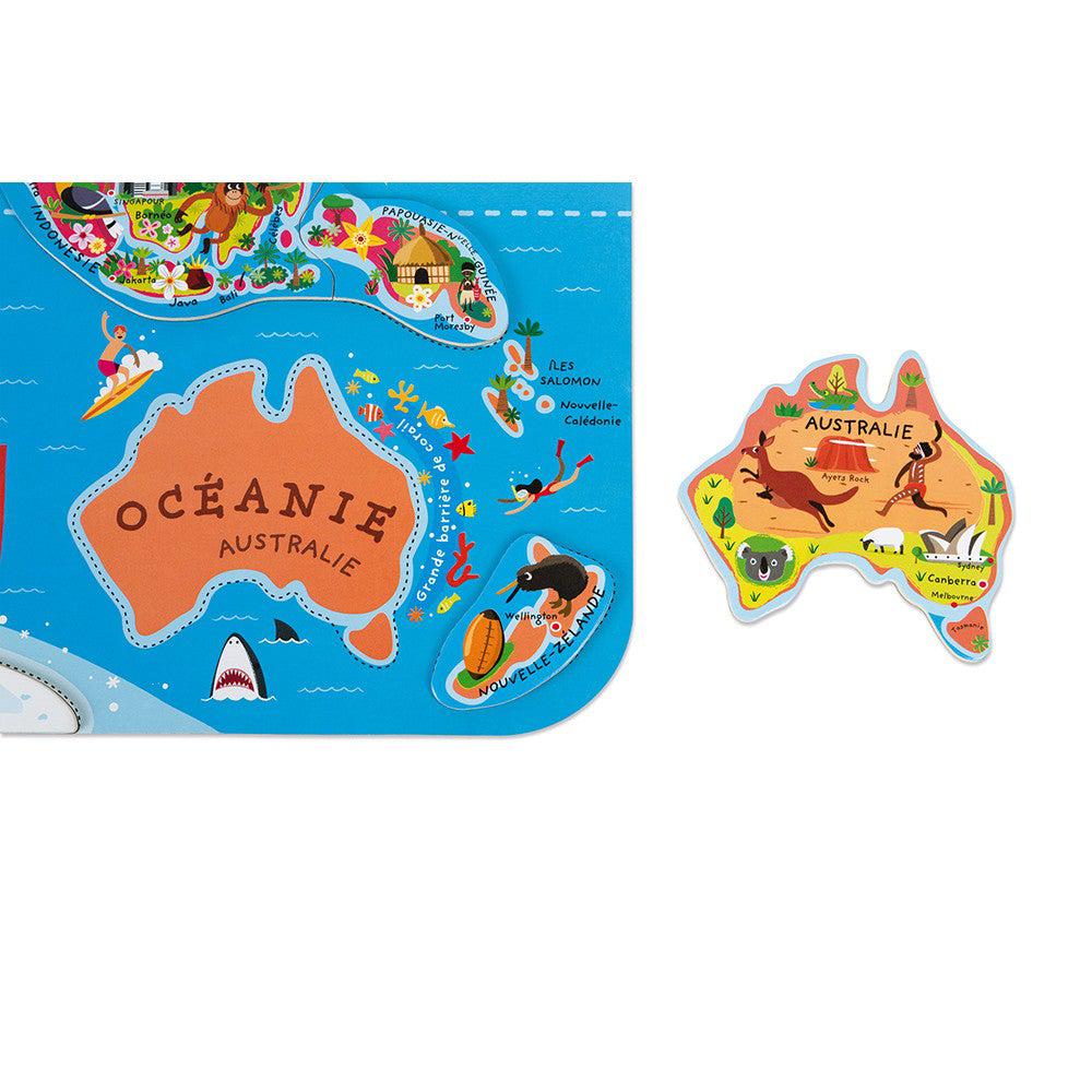 Magnetic Puzzle - World Map (92 pcs) – Boutique LeoLudo