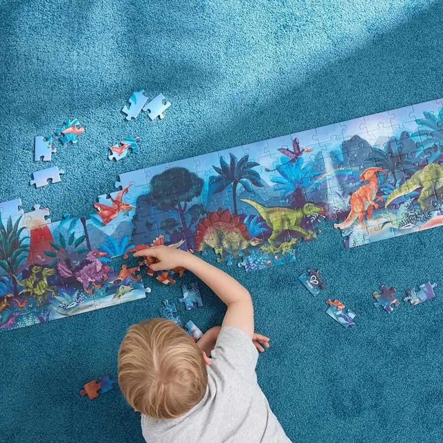 Casse - tête phosphorescent - Dinosaures (200 pcs) - Casse - têtes - Boutique LeoLudo - Hape