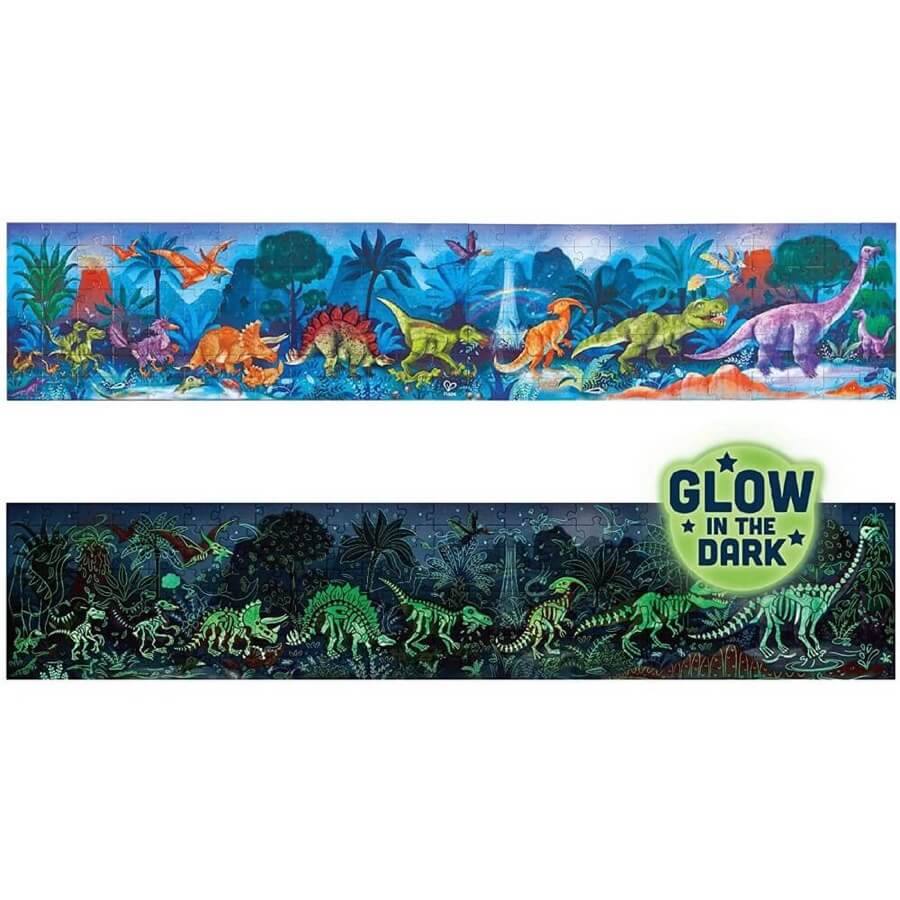 Casse - tête phosphorescent - Dinosaures (200 pcs) - Casse - têtes - Boutique LeoLudo - Hape