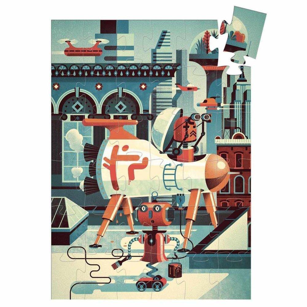 Casse - tête silhouette - Bob le robot (36 pcs) - Casse - têtes - Boutique LeoLudo - Djeco