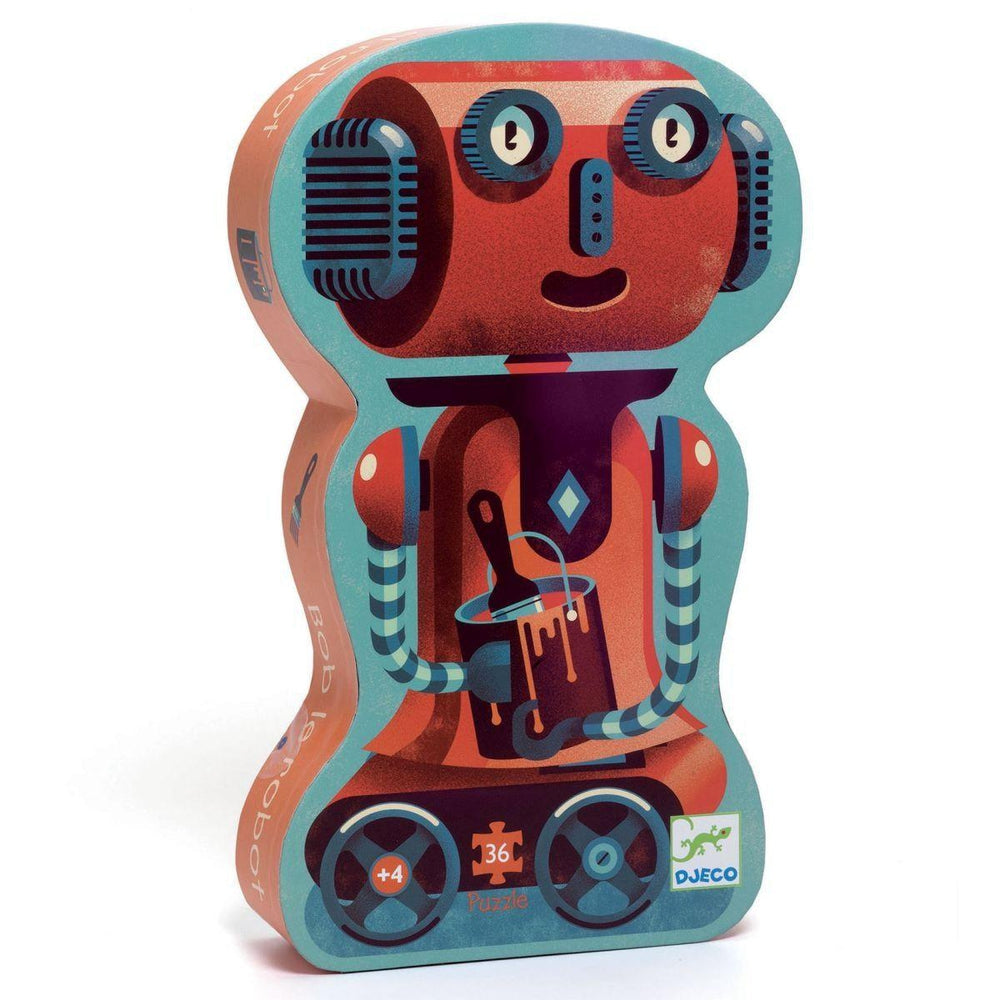 Casse-tête silhouette - Bob le robot (36 pcs)-Casse-têtes-Djeco-Boutique LeoLudo