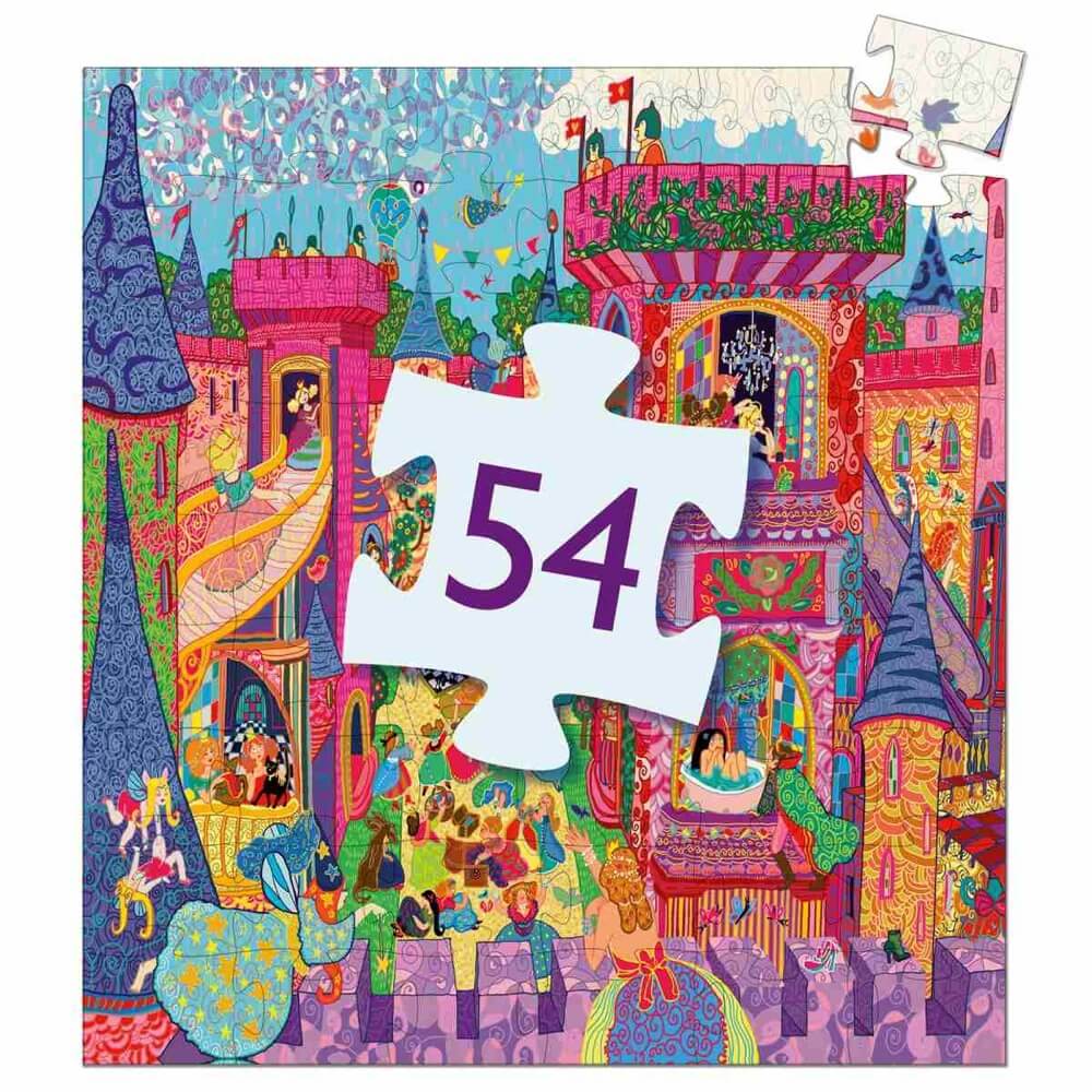 Casse - tête silhouette - Château féérique (54 pcs) - Casse - têtes - Boutique LeoLudo - Djeco