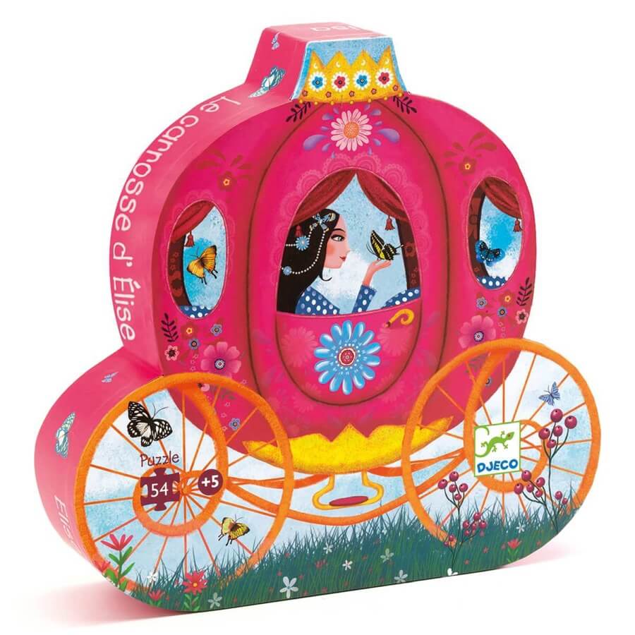 Casse - tête silhouette - Le carrosse d'Élise (54 pcs) - Casse - têtes - Boutique LeoLudo - Djeco